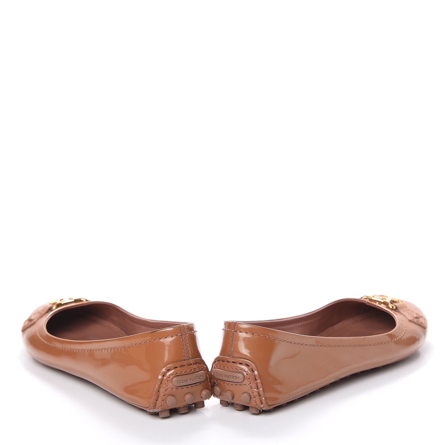 Louis Vuitton Patent Calfskin Oxford Ballerina Flats 38 Rose Velours 6 of 14