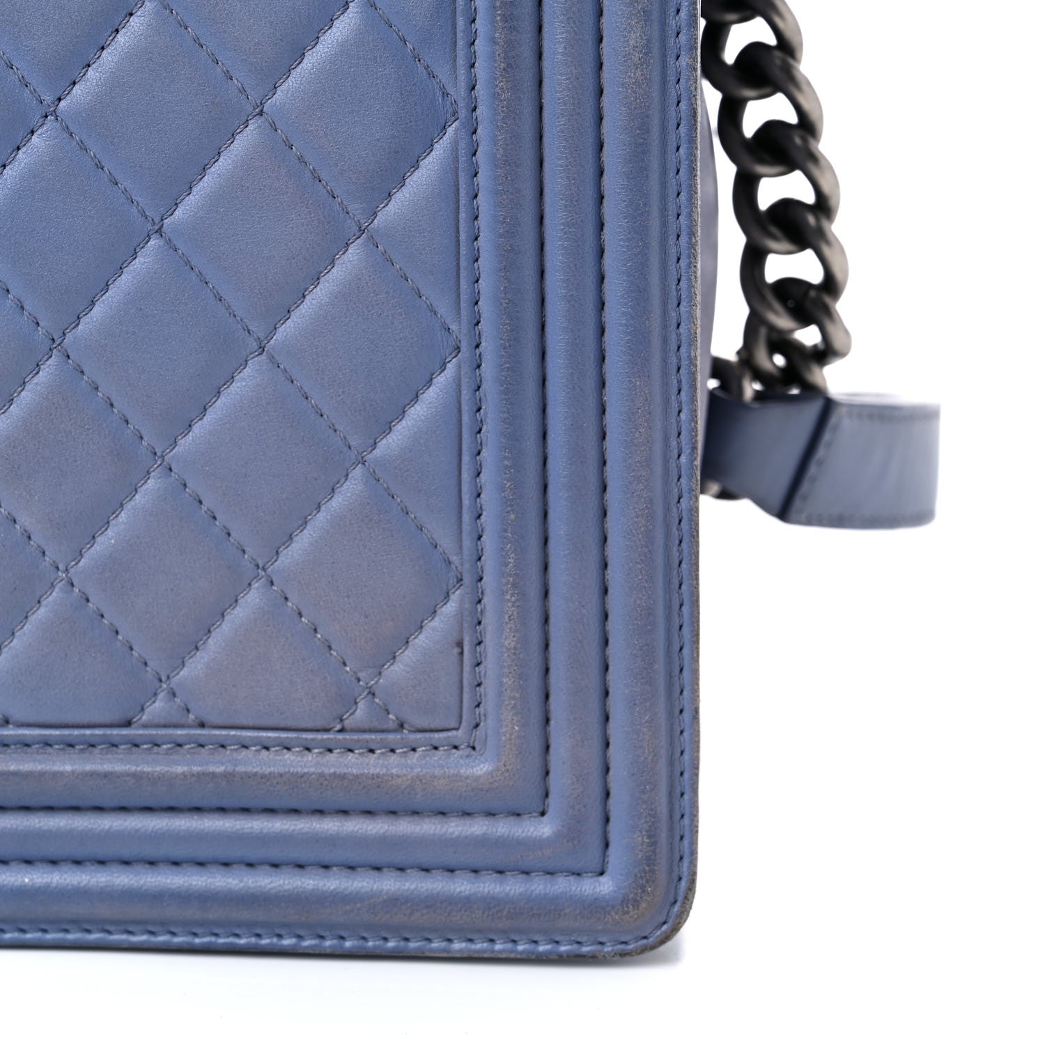 Chanel Lambskin Quilted Large Boy Flap Light Blue 20 of 29