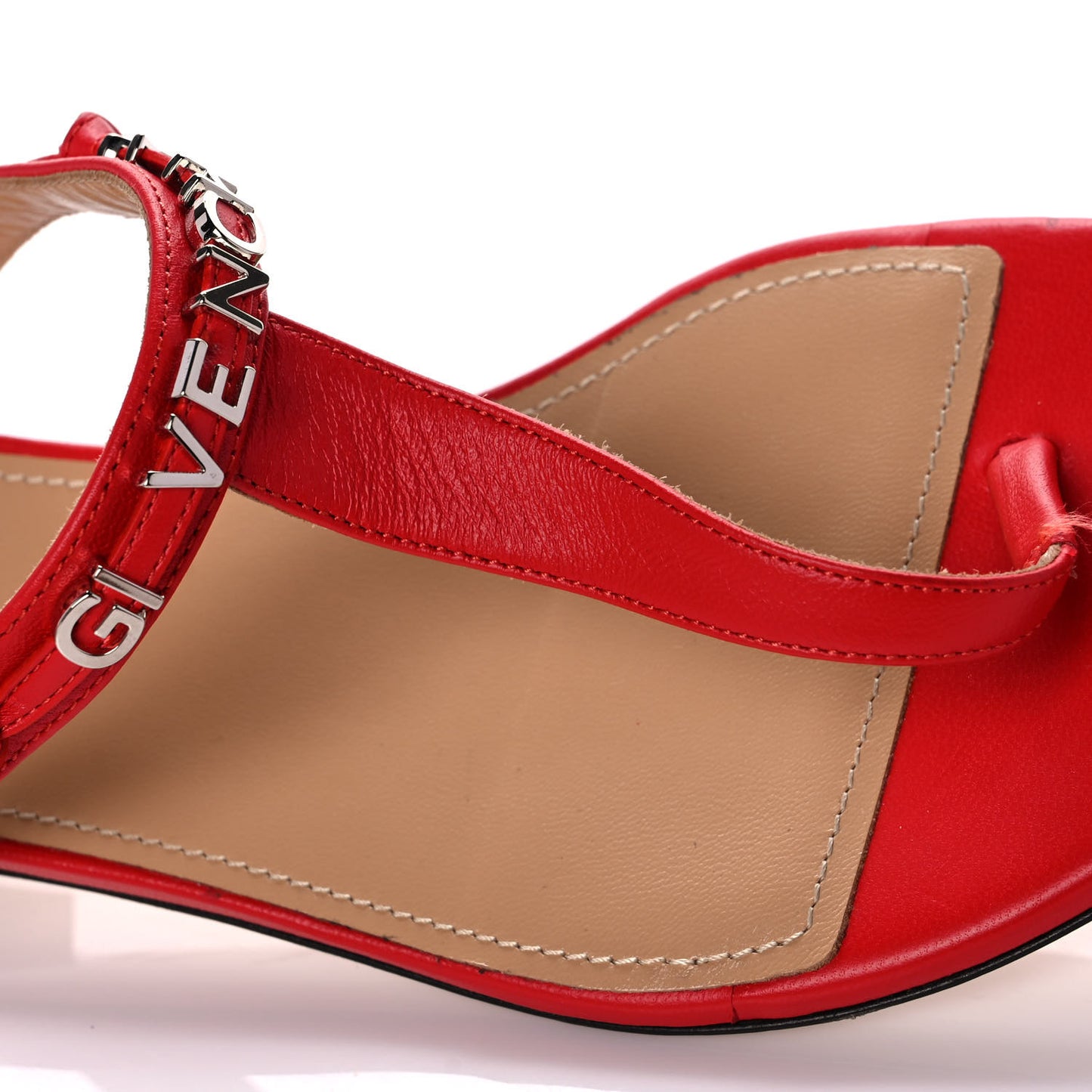 Calfksin Elba Thong Sandals 38.5 Red
