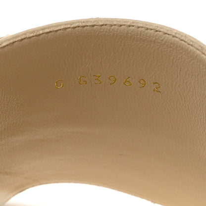 Chanel Lambskin Pearl Crystal CC Mules Sandals 38 Beige 7 of 9