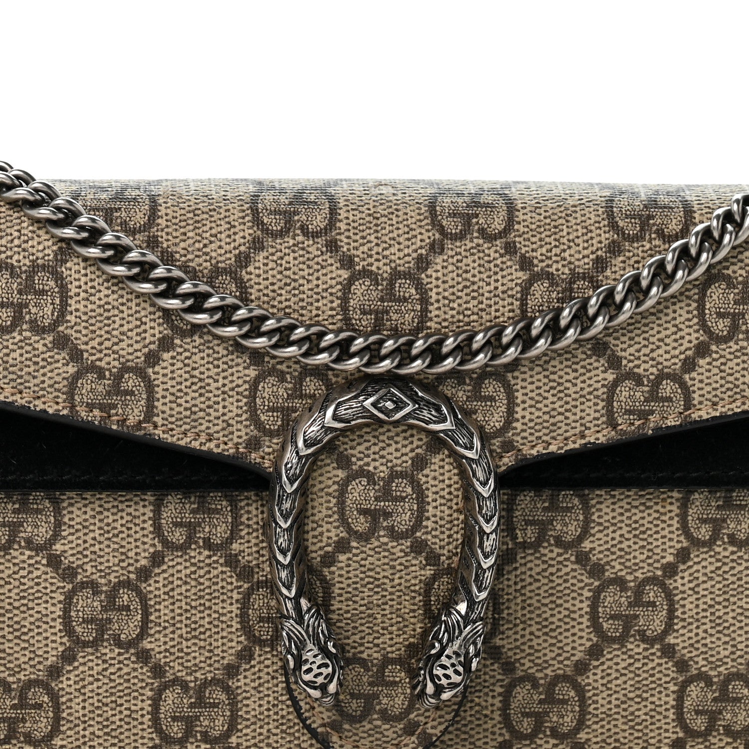 Gucci GG Supreme Monogram Super Mini Dionysus Shoulder Bag Black 6 of 12