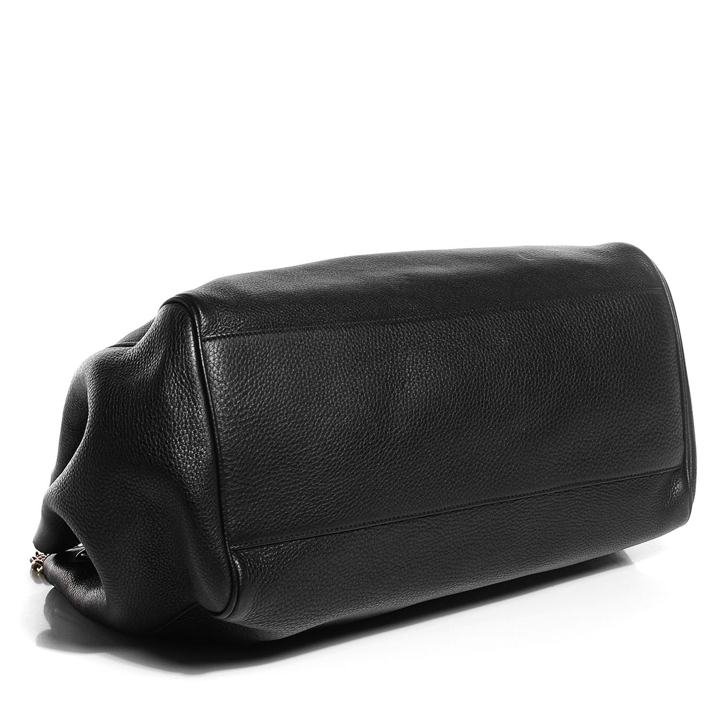 Calfskin Medium Emily Shoulder Bag Black