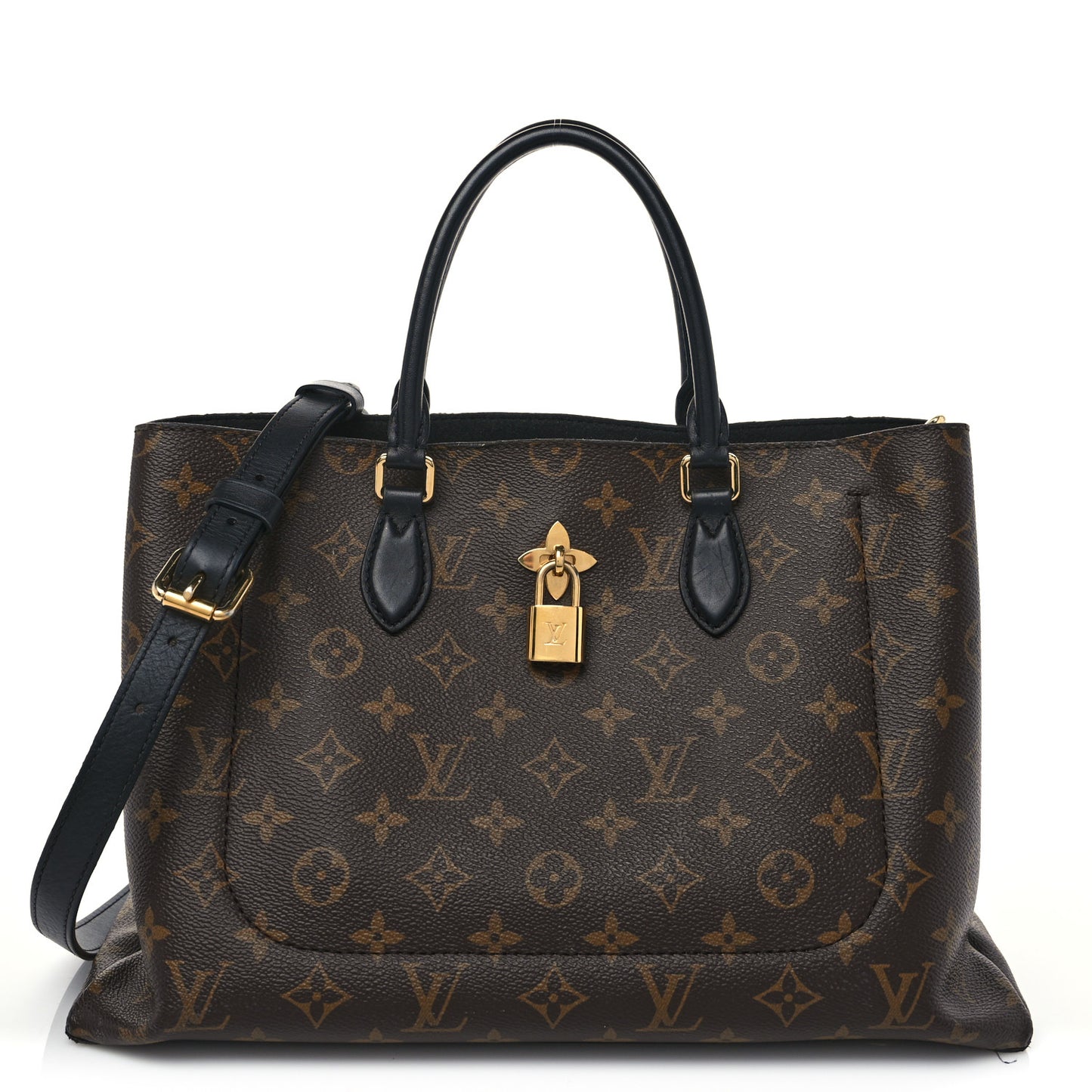 Monogram Flower Tote Black