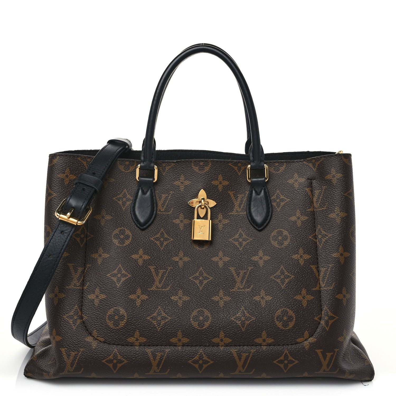 Louis Vuitton Monogram Flower Tote Black 1 of 8