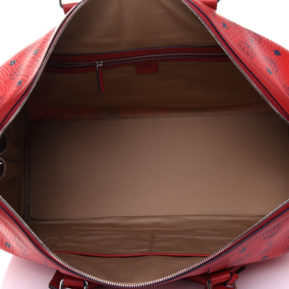 MCM Visetos Medium Traveler Weekender Bag Red 7 of 11