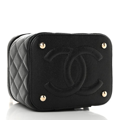 Chanel Caviar Quilted Small CC Vanity Case Black 4 of 10