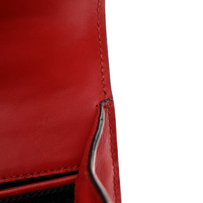 Prada Saffiano Bandoliera Flip Lock Chain Crossbody Bag Fuoco 11 of 14