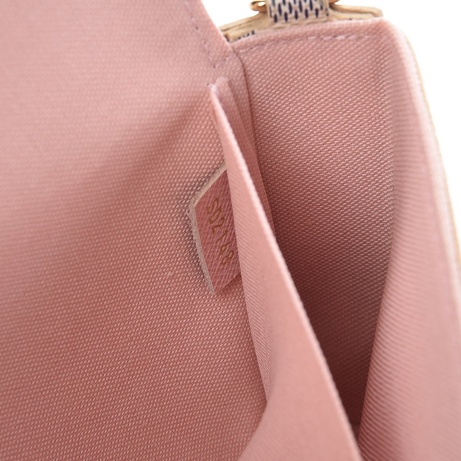 Louis Vuitton Damier Azur Pochette Felicie Chain Wallet Rose Ballerine 7 of 8