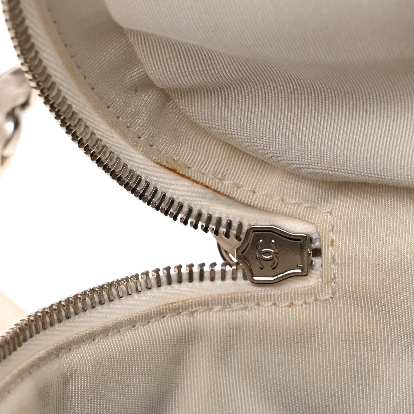 Crumpled Calfskin PVC Quilted Backpack White