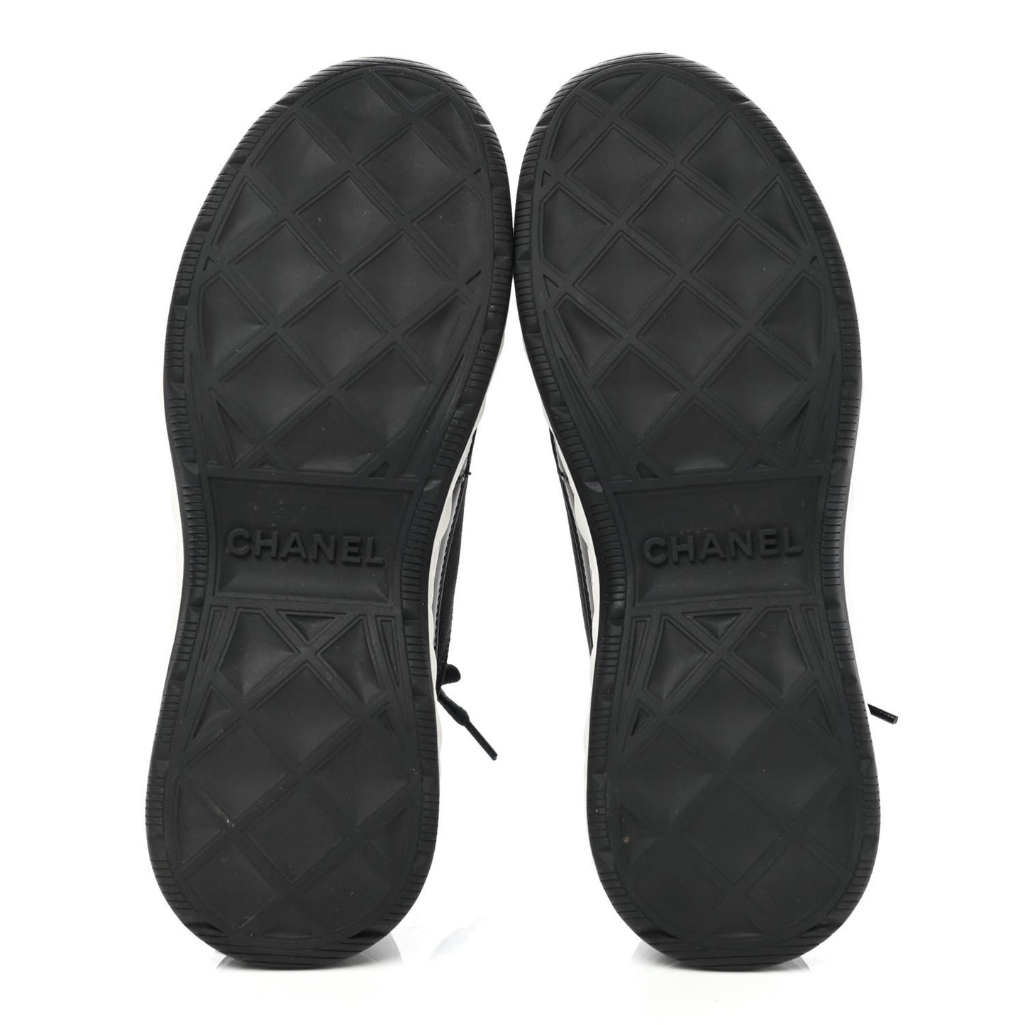 Velvet Calfskin Mixed Fibers CC Sneakers 38 Black
