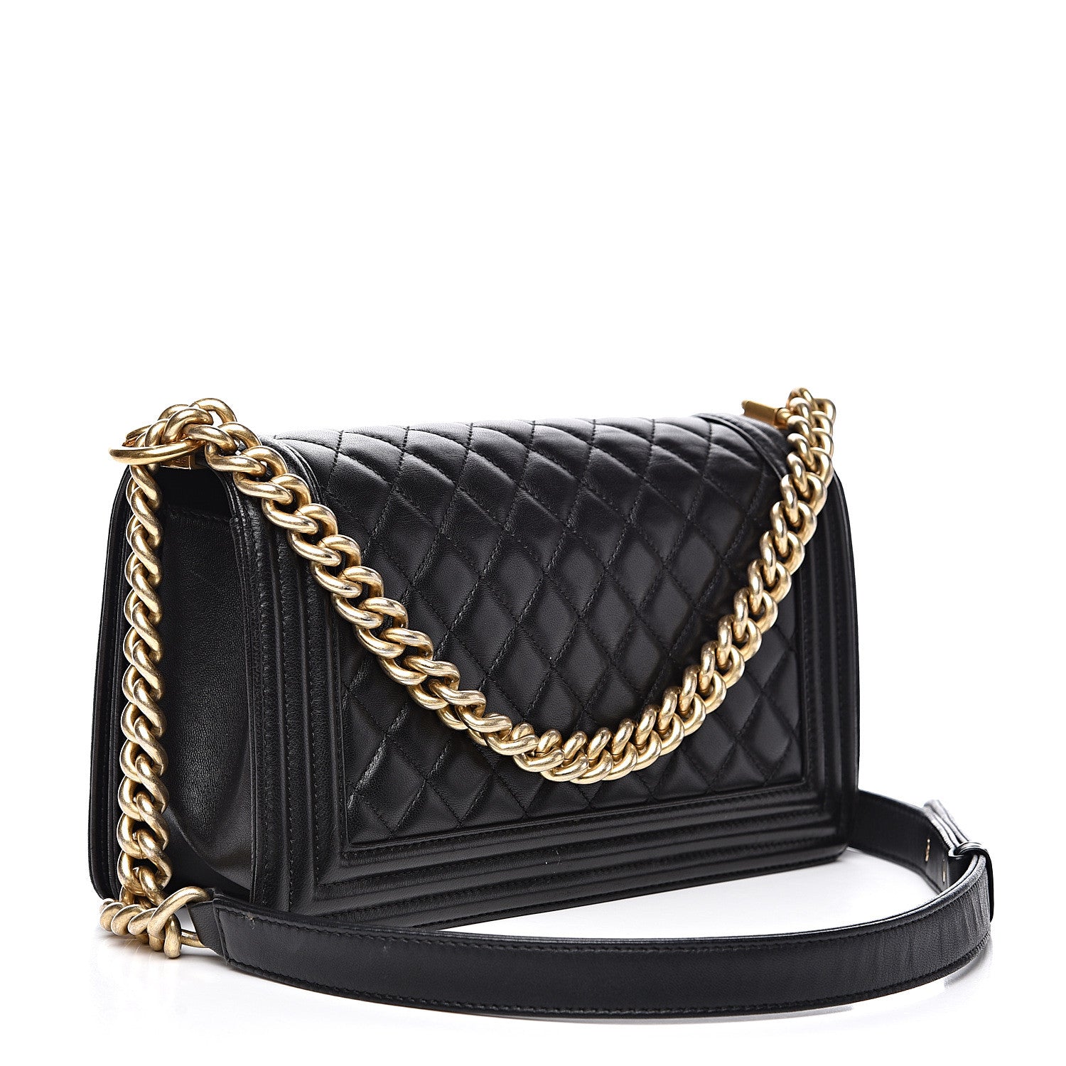 Chanel Lambskin Quilted Medium Boy Flap Black 2 of 17
