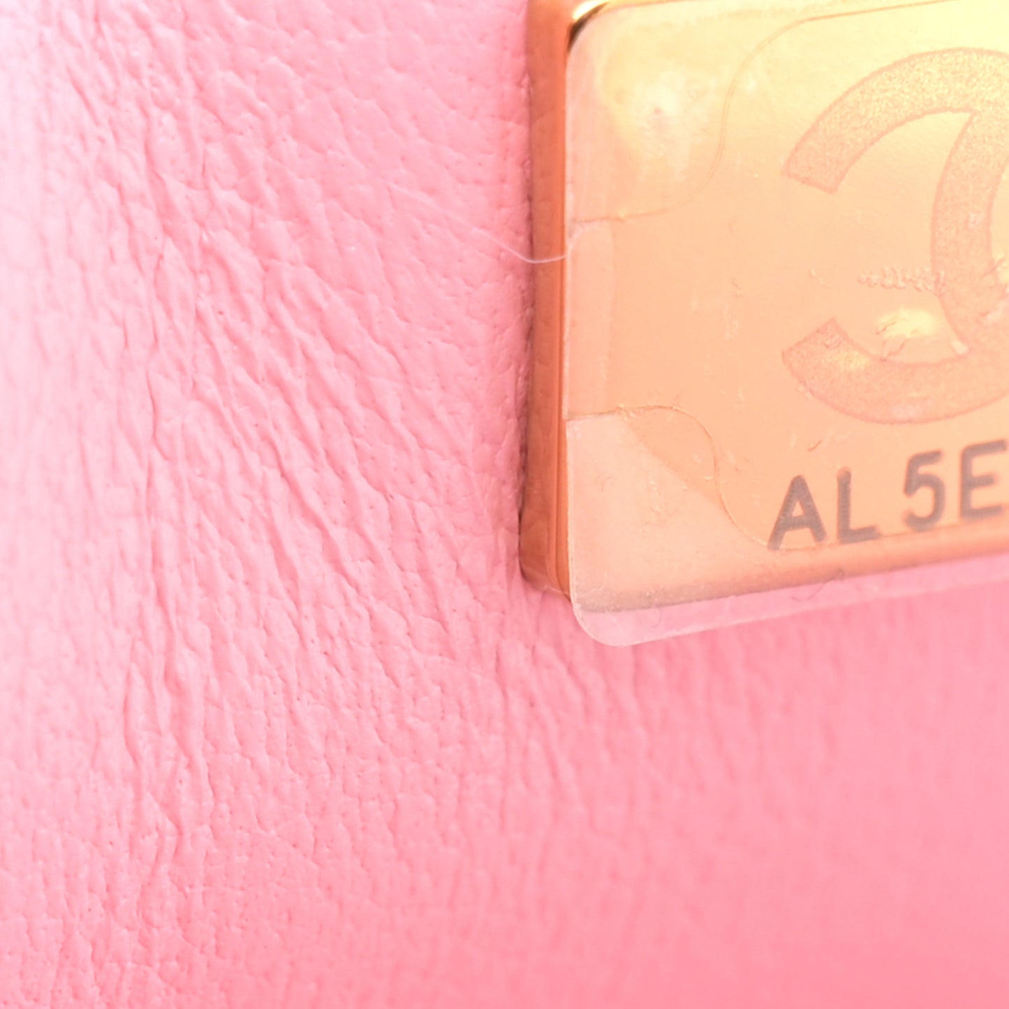 Metallic Lambskin Viscose Woven Flap Pink Gold