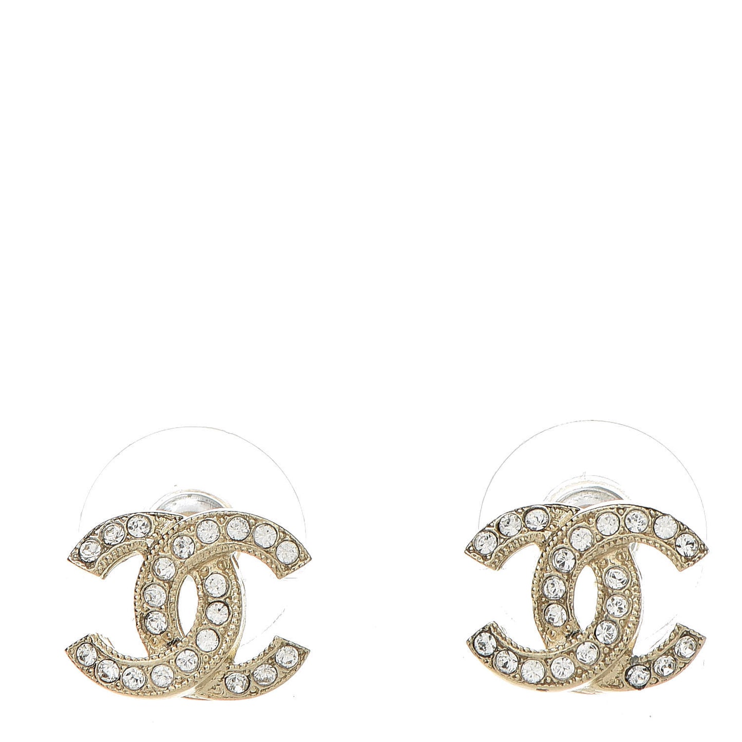Crystal CC Earrings Gold