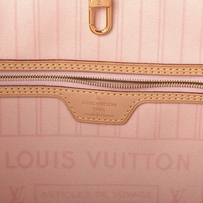 Louis Vuitton Damier Azur Neo Neverfull MM Rose Ballerine 7 of 10