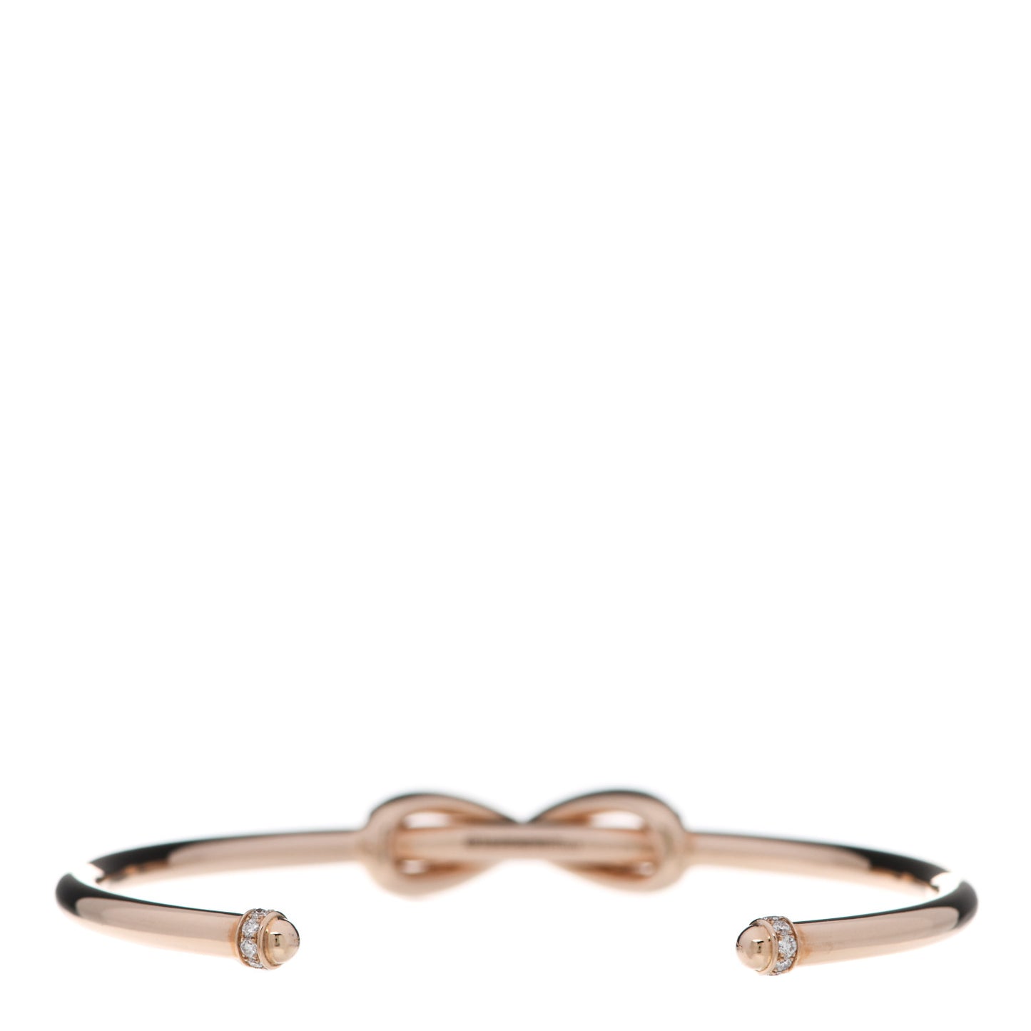 18K Rose Gold Diamond Infinity Cuff Bracelet