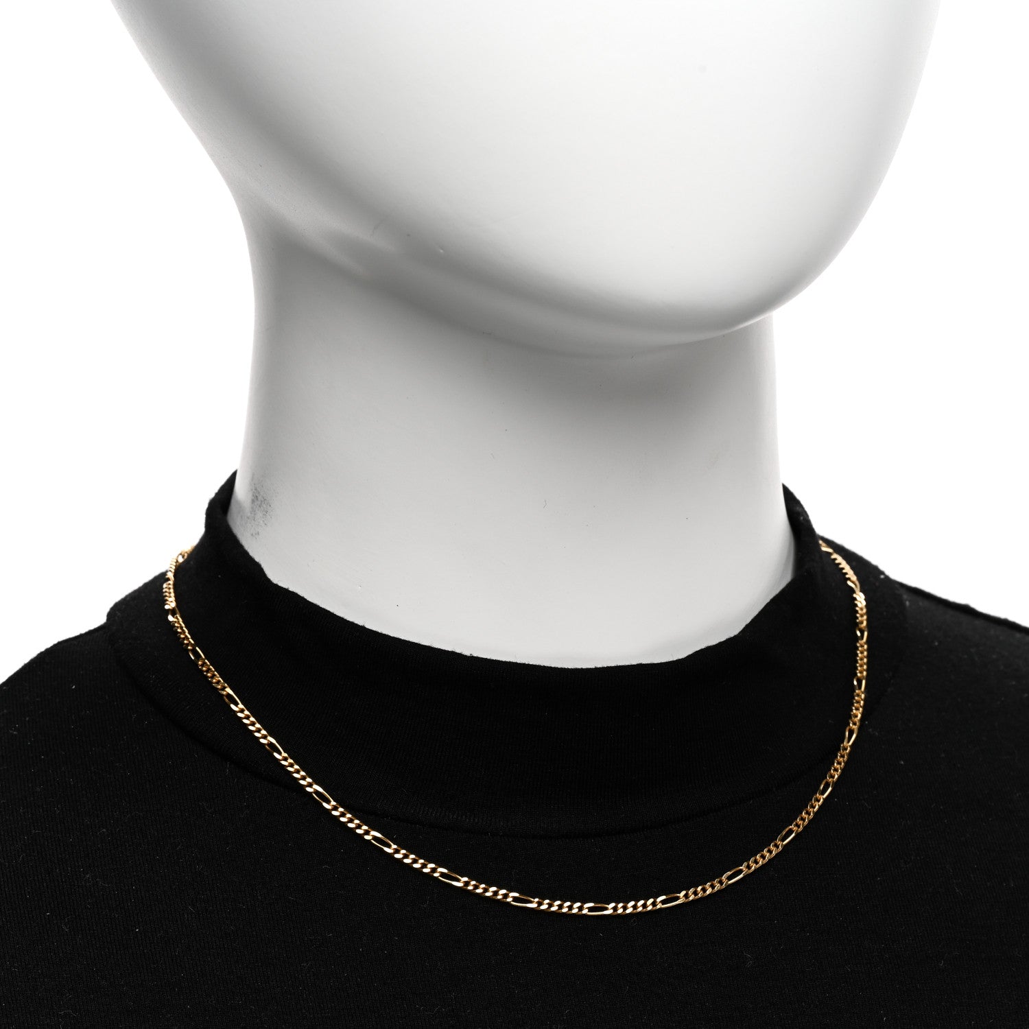 Bulgari 18K Yellow Gold Figaro Chain Necklace 16" 2 of 4