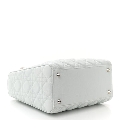 Christian Dior Grained Calfskin Cannage Medium Lady Dior 4 of 11