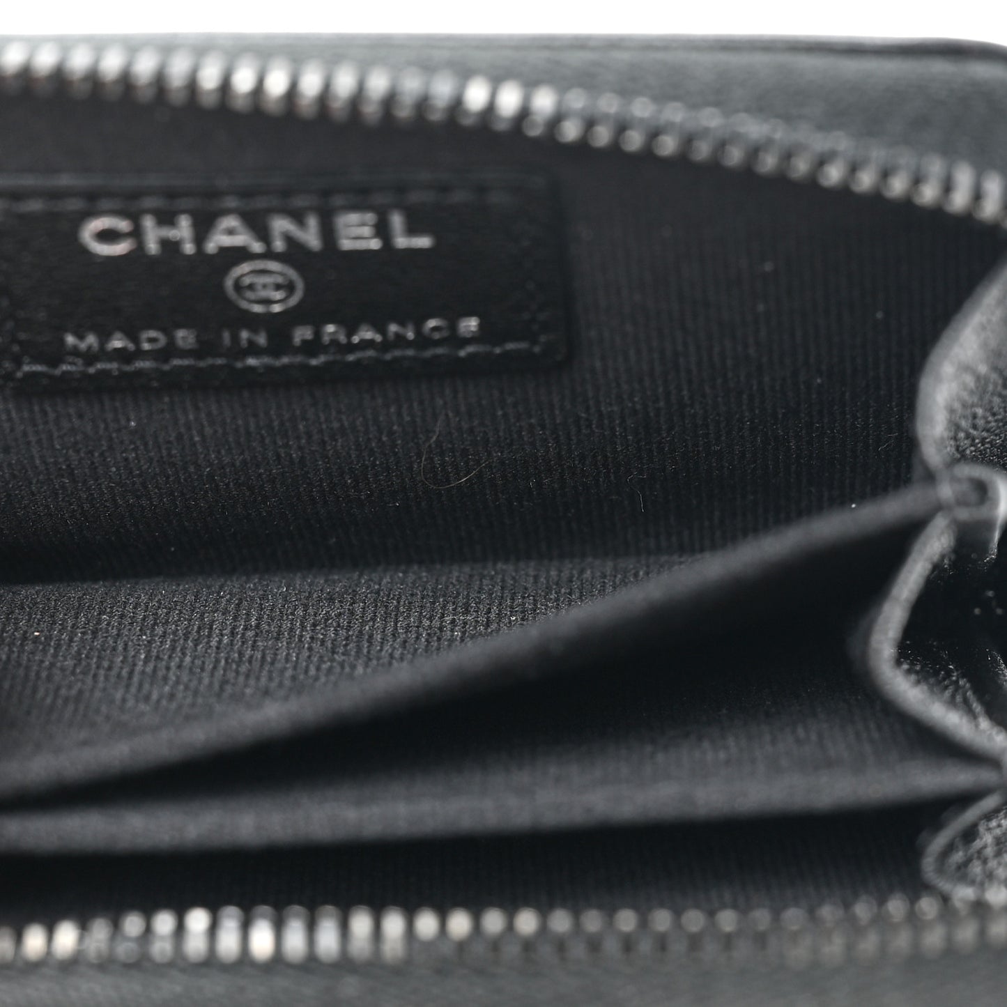 Lambskin Quilted Zip Coin Purse So Black