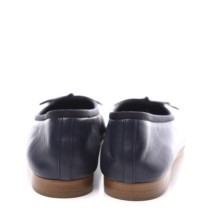 Chanel Lambskin CC Cap Toe Ballerina Flats 35 Navy 7 of 10