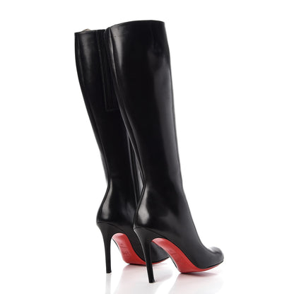 Christian Louboutin Calfskin Simple Botta 100 Knee Boots 37 Black 4 of 8