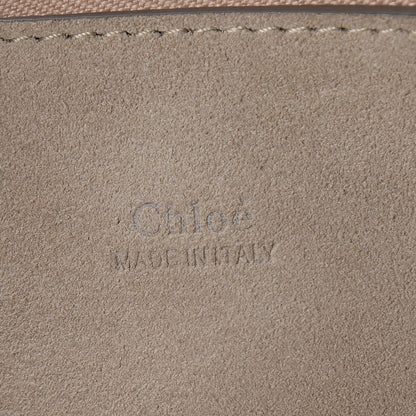 Chloe Calfskin Suede Medium Faye Shoulder Bag Cement Pink 6 of 12