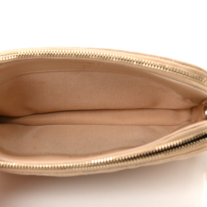 Chanel Iridescent Caviar Quilted Small Clutch With Chain Beige 5 of 16