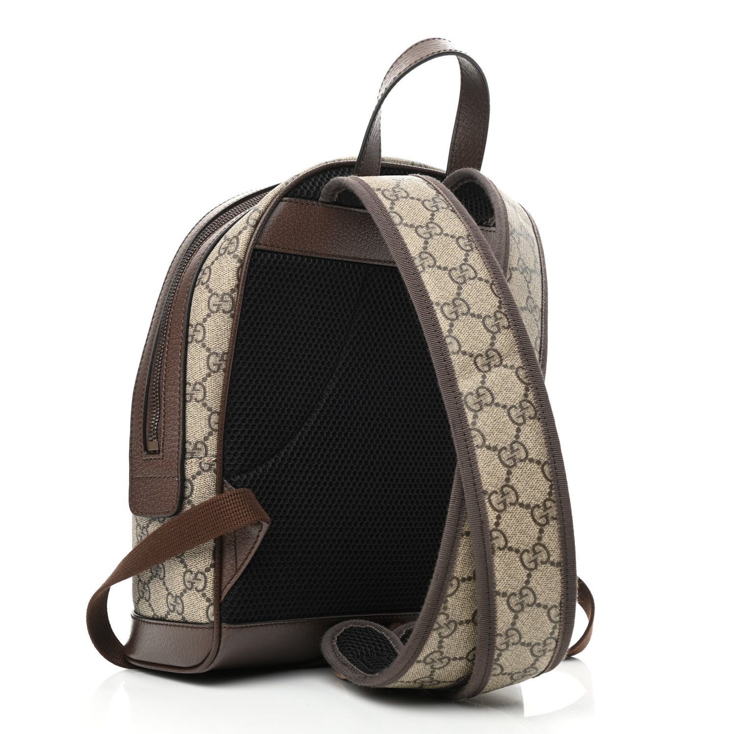 GG Supreme Monogram Calfskin Web Small Ophidia Day Backpack Beige Ebony New Acero