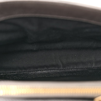 Saint Laurent Waxed Calfskin Matelasse Chevron Medium Monogram College Bag Fog Gray 5 of 14