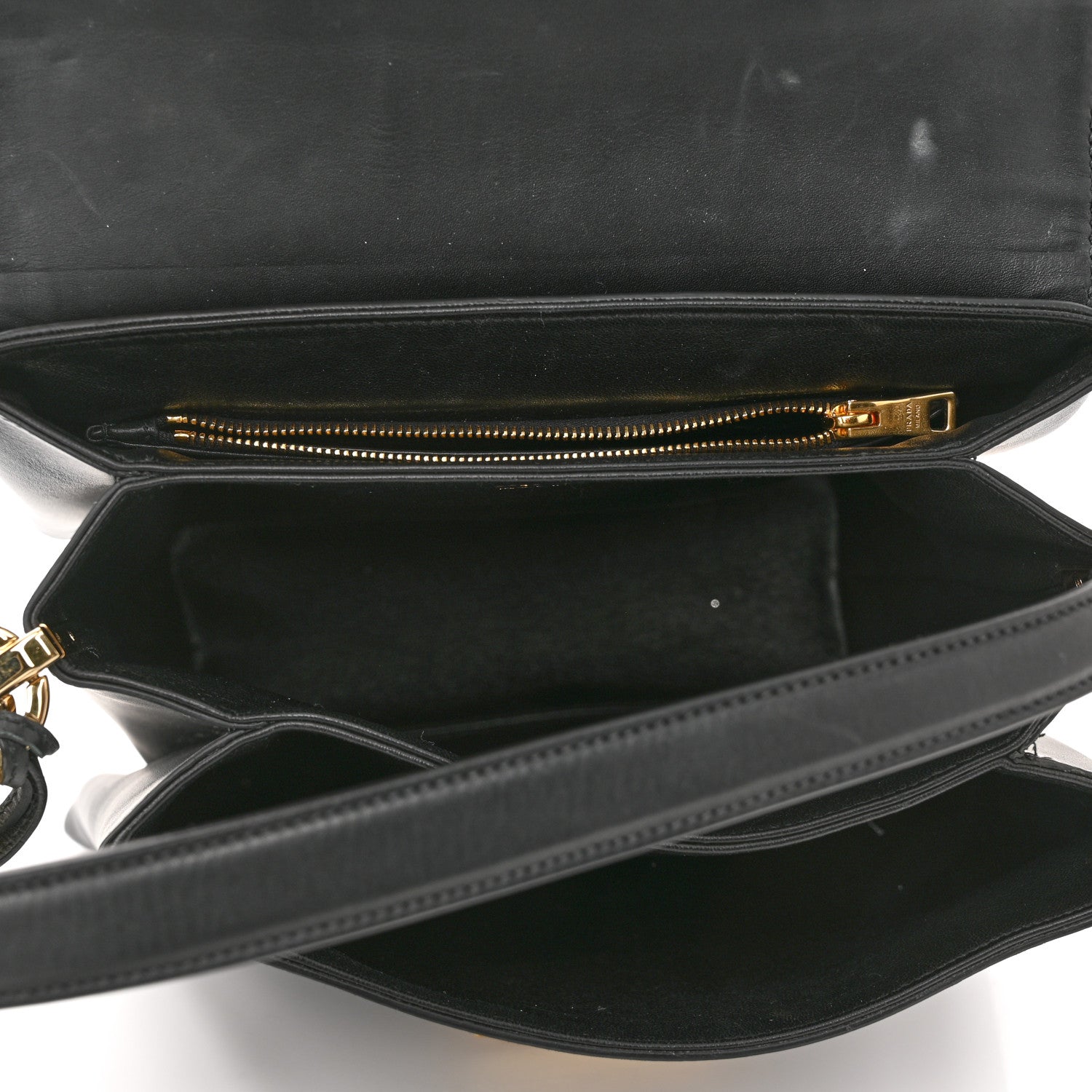 Prada New Calfskin Medium Ingrid Top Handle Bag Black 5 of 11