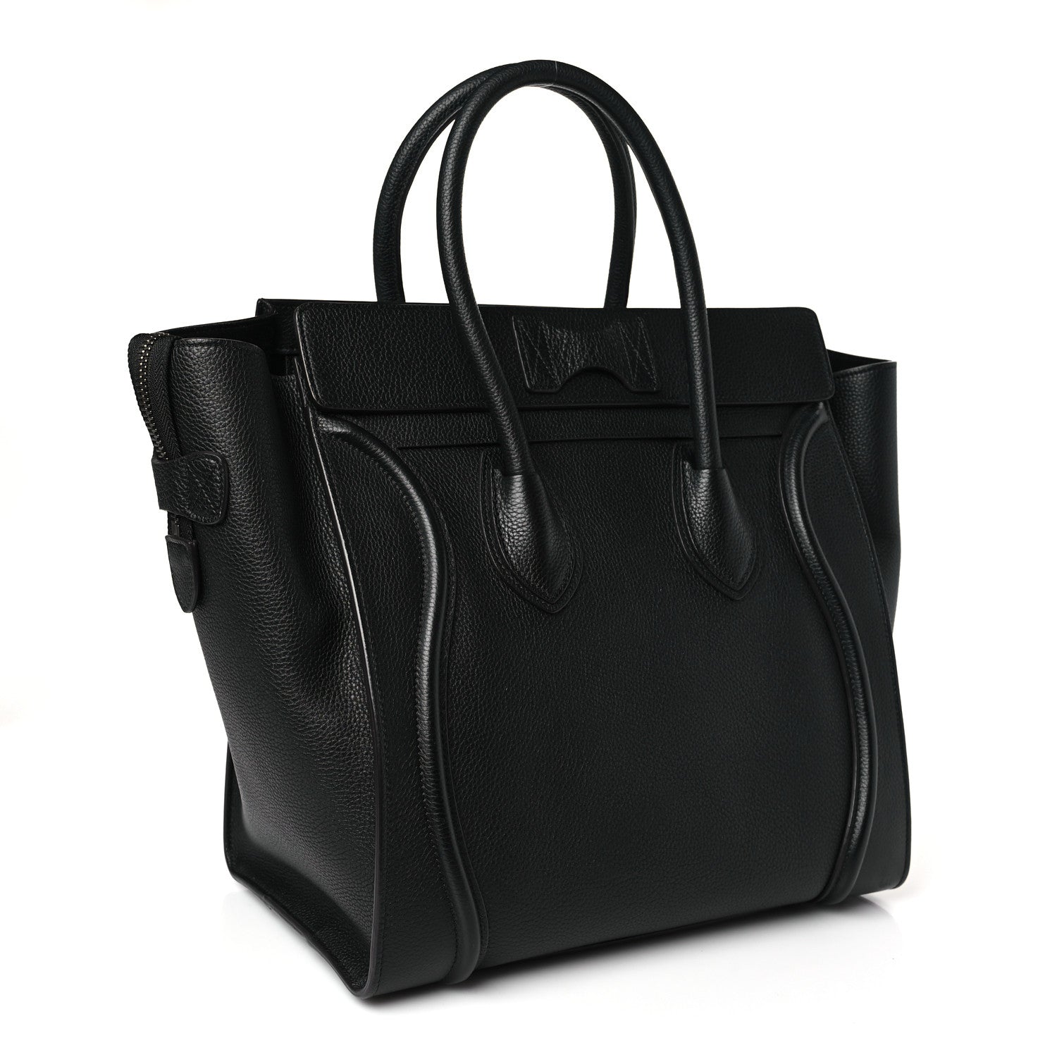Celine Drummed Calfskin Mini Luggage Black 1 of 8