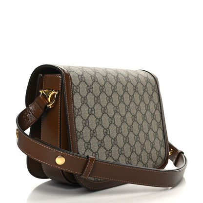 Gucci GG Supreme Monogram Horsebit 1955 Shoulder Bag Beige Brown Sugar 3 of 9