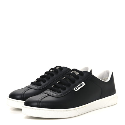 Chanel Calfskin CC Womens Sneakers 41 Black 4 of 10