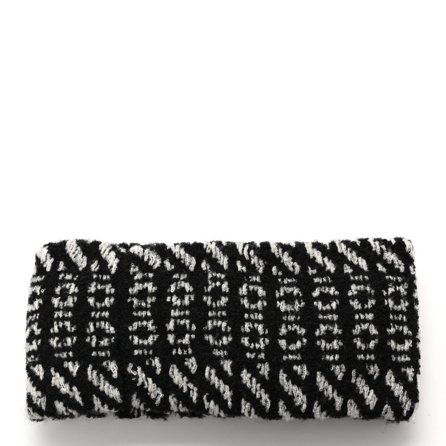 Wool CC Headband Black White