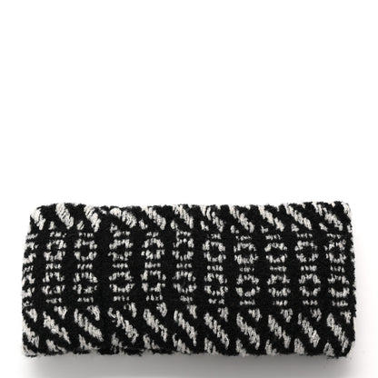 Chanel Wool CC Headband Black White 3 of 7