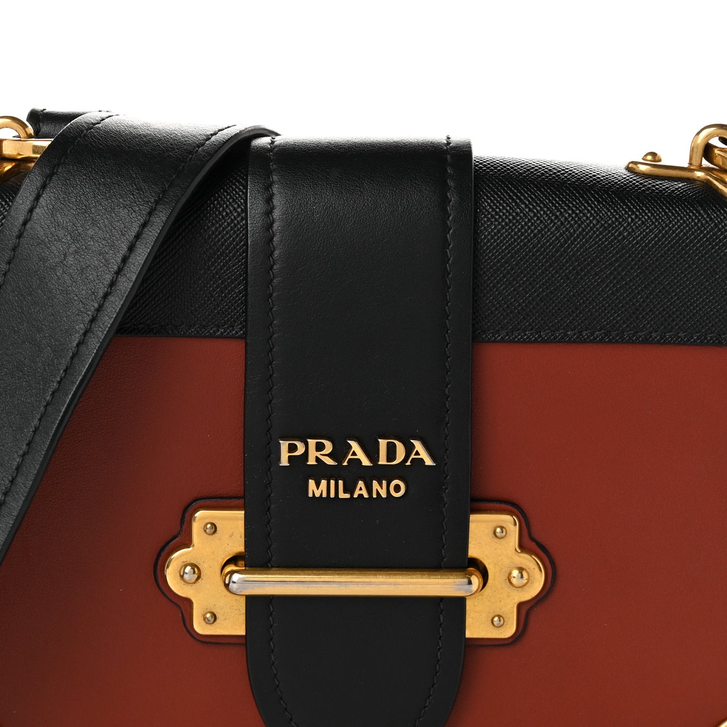 City Calfskin Saffiano Cahier Bag Cotto Black