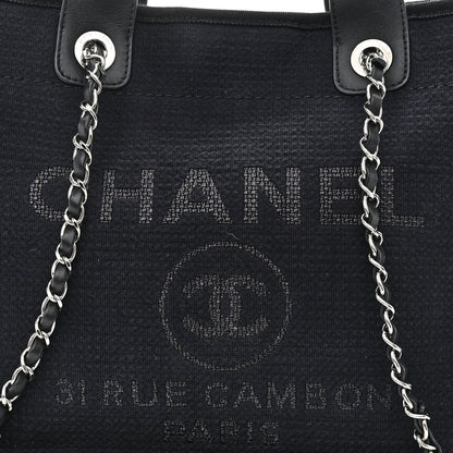 Chanel Mixed Fibers Small Deauville Tote Black 10 of 12