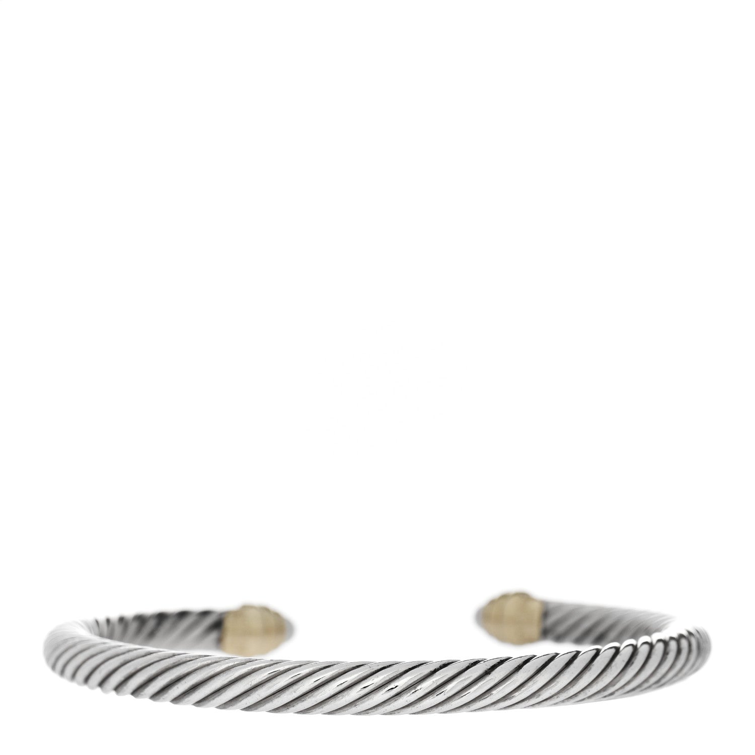 David Yurman Sterling Silver 14K Yellow Gold Pearl 5mm Cable Classics Petite Color Bracelet 2 of 3
