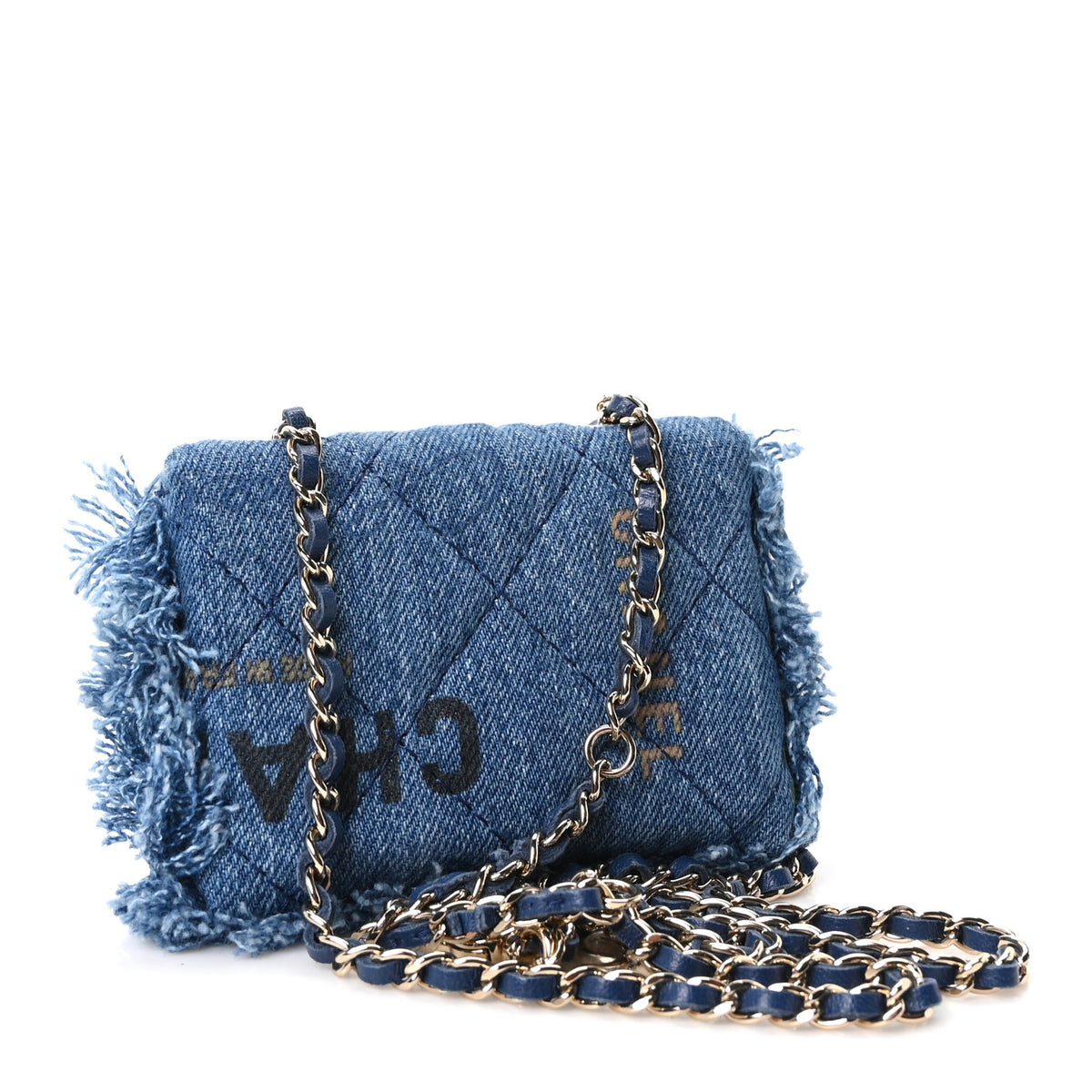 Chanel Denim Quilted Denim Mood Belt Bag Blue Multicolor 3 of 10