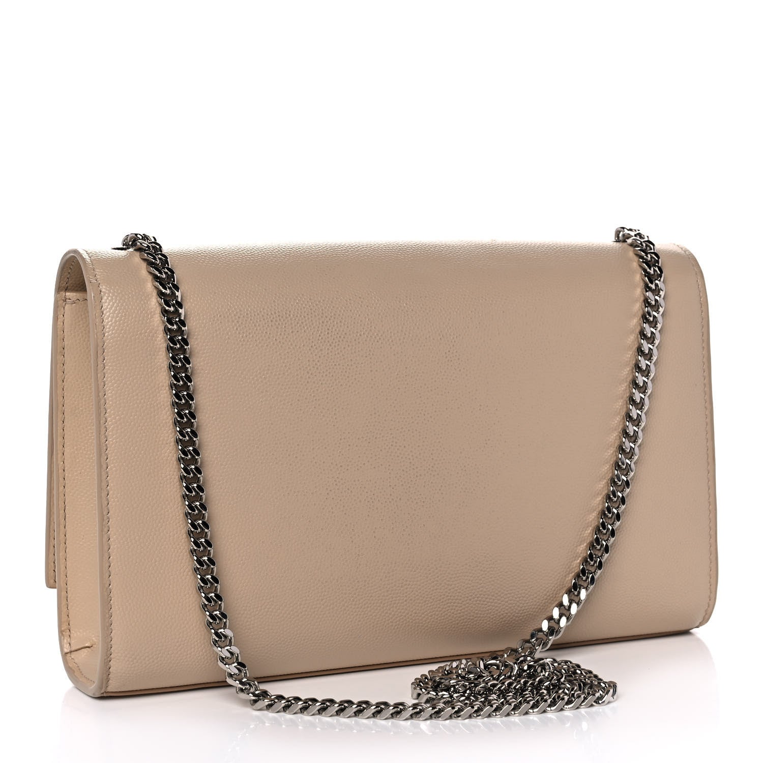 Saint Laurent Grain De Poudre Medium Monogram Kate Satchel Nude Powder 3 of 13