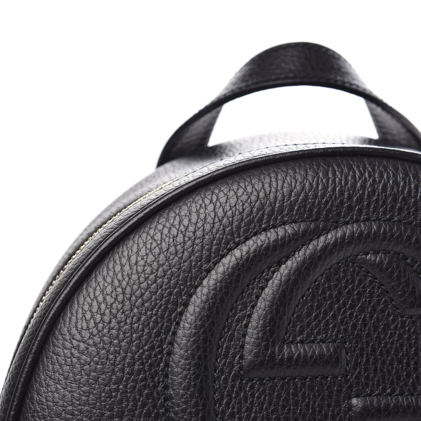 Pebbled Calfskin Soho Chain Backpack Black