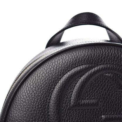 Gucci Pebbled Calfskin Soho Chain Backpack Black 9 of 9