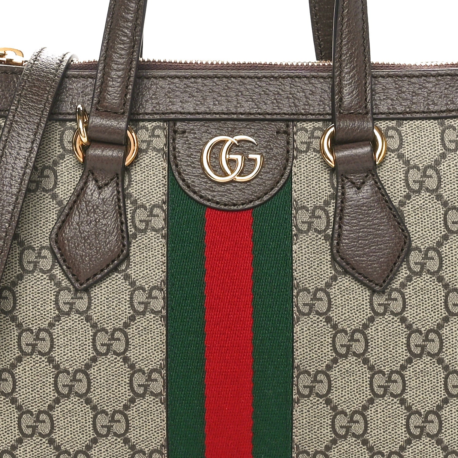 Gucci GG Supreme Monogram Small Ophidia Tote Bag Brown 8 of 11