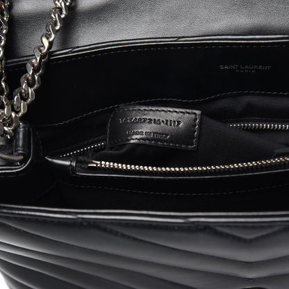 Saint Laurent Calfskin Y Quilted Monogram Medium Loulou Chain Satchel Black 5 of 12