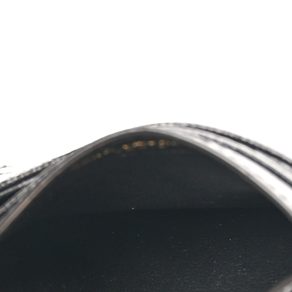 Saint Laurent Grain De Poudre Matelasse Chevron Monogram Credit Card Case Black 5 of 8