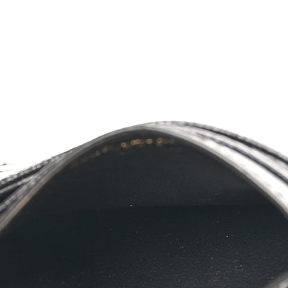 Saint Laurent Grain De Poudre Matelasse Chevron Monogram Credit Card Case Black 5 of 8