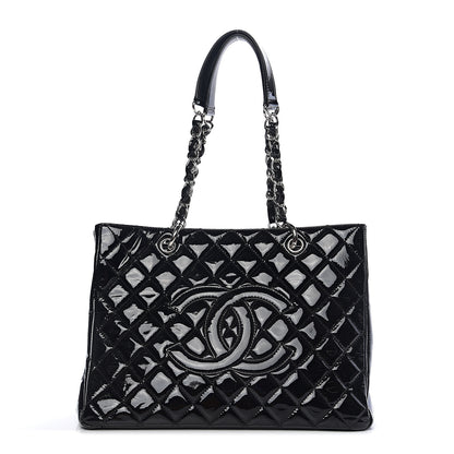 Chanel Patent Grand Shopping Tote GST Black 1 of 10