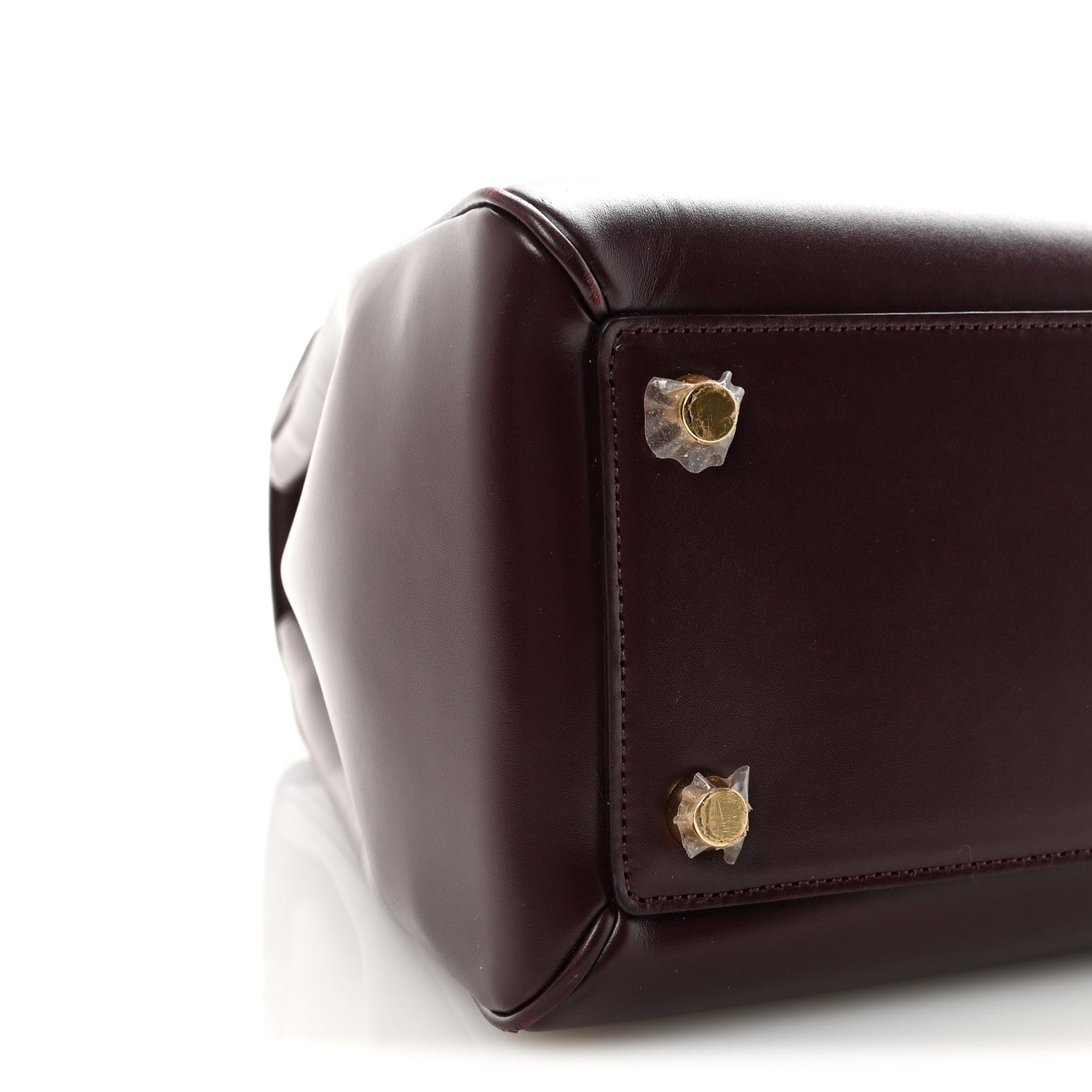 Celine Satinated Calfskin Medium 16 Top Handle Bag Light Burgundy 9 of 10