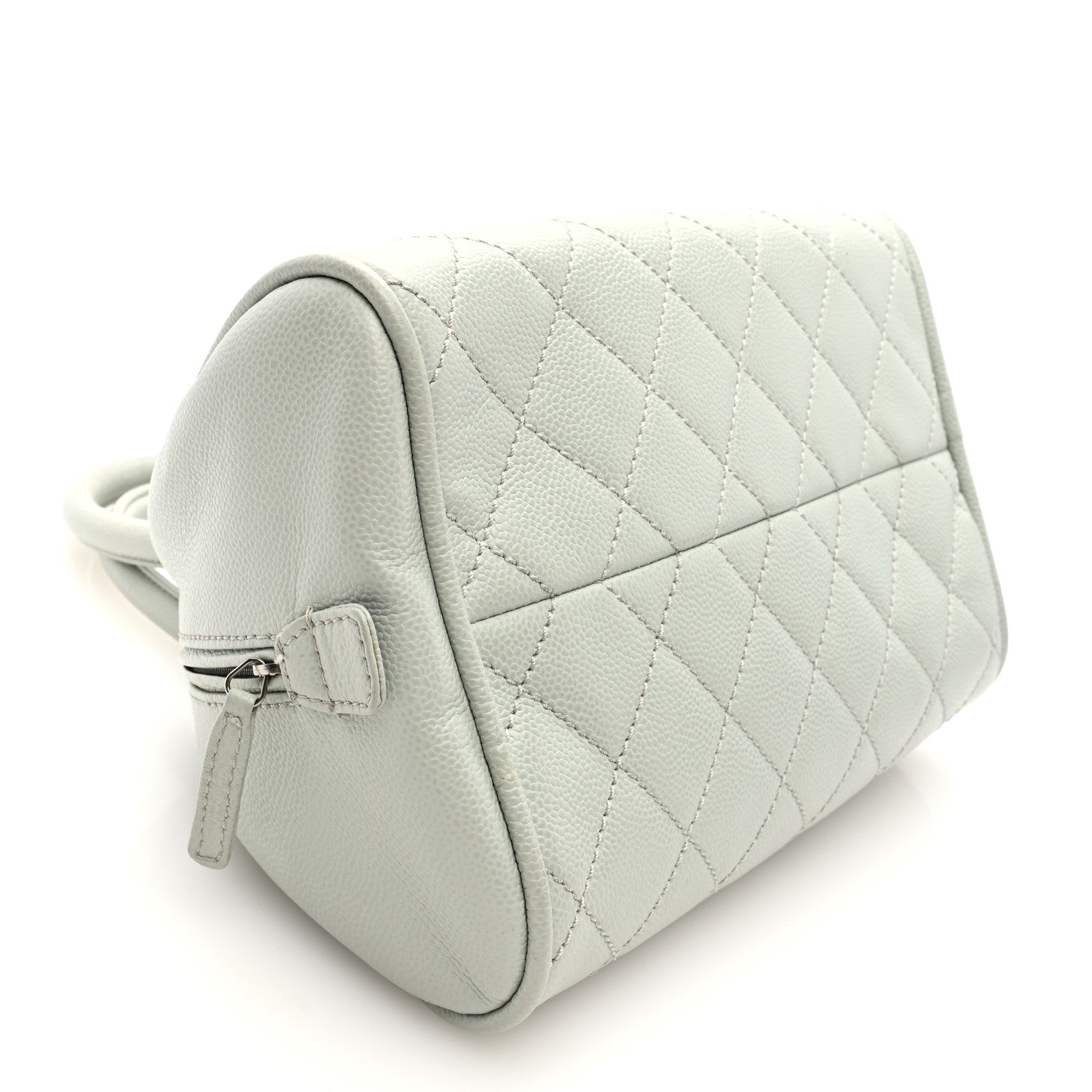 Chanel Caviar Quilted Small Bowler Grey 4 of 12