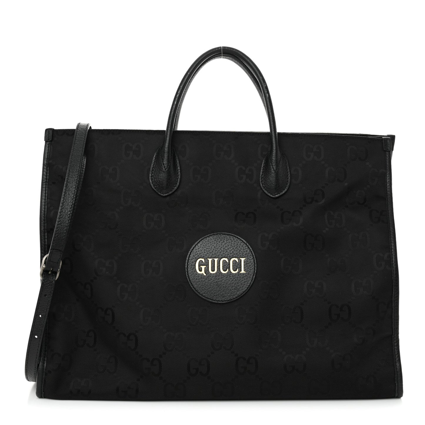 Econyl Nylon Monogram Large Off The Grid Tote Bag Black