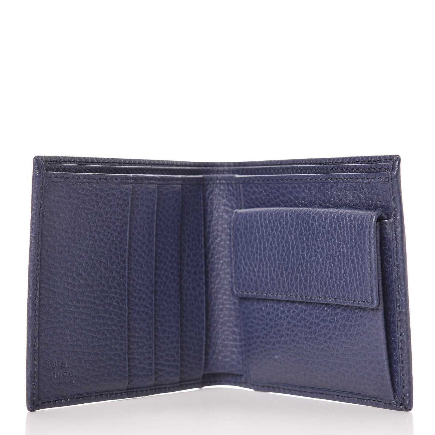 Calfskin Bi-Fold Wallet Navy